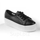 Кеды на платформе женские размер 39 цвет ч рный арт 6794B