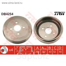 Барабан тормозной TRW DB4254