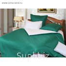 Постельное бельё Евро, цвет Изумруд-бел. 200х215см, 200х217см, 70х70см 2шт,полиэстер 65г/м, пэ100%
