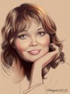 Рисунок цветной. На бумаге. 30х30 см. Срок изготовления - 1 рабочий день. Портрет выполняется по фотографии. Без рамки.