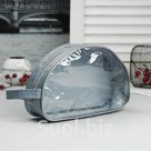 Косметичка на молнии "Ракушка", 1 отдел, серая