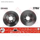 Диск тормозной  TRW DF4455