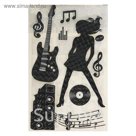 Наклейка интерьерная "Рокерша"