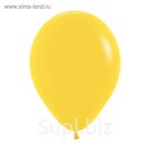 Шар латексный 12", пастель, набор 12 шт., цвет жёлтый 020