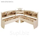 Кухонный уголок Город большой 1500х1500х880 Дуб млечный/микровелюр