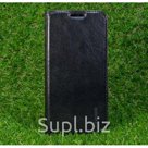 Черный кожаный чехол для Samsung Galaxy S6 Edge Nosson Case 