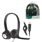 Наушники с микрофоном (гарнитура) LOGITECH H390, проводная, компьютерная, 2,4 м, стерео, USB, черная