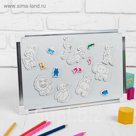 Набор развивающих магнитов "Зверята", маркеры в наборе