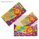 Конверт для денег "С Днем Рождения!" цыпленок с цветами; детская