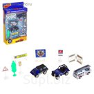 Набор металлических машинок "Полиция": 3 машинки, аксессуары, БОНУС - макет гоночной машины