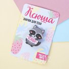 Значок брошь Ксюша енот
