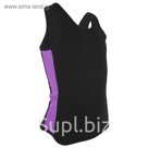 Майка-борцовка с лампасами, размер 40, цвет чёрный-фиолет