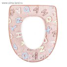 Чехол на сиденье для унитаза на липучках "Алфавит", цвет МИКС