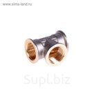 Тройник JIF, 1/2", внутренняя резьба, никелированный, латунь