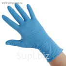 Перчатки нитриловые текстур  Benovy S, голубые, 5 пар