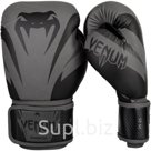Перчатки боксерские Venum Impact Grey Black 16 унций