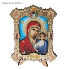 Икона в резной рамке 9х10 см "Казанская икона Божией Матери"