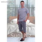 Комплект мужской (футболка, шорты) Платон цвет МИКС, р-р 54