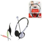 Наушники с микрофоном (гарнитура) GENIUS HS-02B, проводная, 1,8 м, стерео, накладная, mini jack 3,5 мм