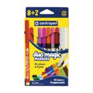 Фломастеры CENTROPEN «Duomagic», 8 цветов + 2 изменяющих цвет, ширина линии 2-3 мм, перекрашиваемые