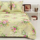 Постельное бельё 1,5сп Ночь нежна Французкий букетик беж 145х210, 150х210, 70х70 2шт, хлопок 100 гр/м