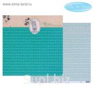 Бумага для скрапбукинга "Мишка с короной", 30.5 x 30.5 см, 180 г/м²