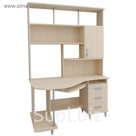 Стол компьютерный Альфа-2 Левый Дуб молочный