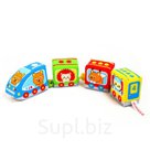 Развивающая мягкая игрушка Хрустящий паровозик Лесные животные