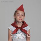 Комплект "Пионерский" пилотка + галстук, цвет красный