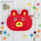 Кошелёк "Мишка", цвет красный