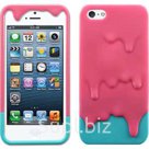 Чехол-накладка для iPhone 5/5s Melt Bright Series Розово-голубой