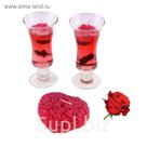 Набор свечей (2 гелевых + 1 восковая) "Легкость чувств", цвет красный, аромат роза