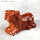 Фигурка Собака 4,5х2,9см/50г, авантюрин