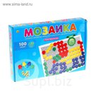 Мозаика пластиковая, 100 фишек, диаметр 20 мм