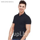 Рубашка-поло мужская StanUniform, размер 52, цвет чёрный 185 г/м 04U