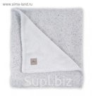 Плед вязаный Confetti knit с мехом, размер 100х150 см, цвет серый