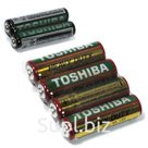 Батарейка Toshiba пальчиковая (АА) солевая R06 - 4, комплект 4 шт. - цена за 1 шт.