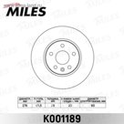 Диск тормозной передний MILES K001189