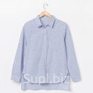 Рубашка женская в полоску цвет голубой размер 50