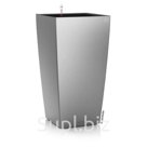 Кашпо с автополивом Кубико цвет серебряный