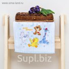 Салфетка махровая "Хорошие друзья" (голубая), 25х25 см, хл100, 340 г/м