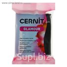 Полимерная глина запекаемая, Cernit Glamour Pearl, 56 г, чёрная, №100