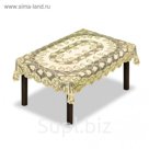 Скатерть, размер 130х180 см, цвет кремовый/золотой
