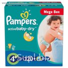 Подгузники Pampers Active Baby Maxi Plus 9–16 кг, 120 шт