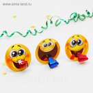 Язычок "Смайлы" (набор 6шт) МИКС