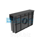 Комплект Gidrolica Light: пескоуловитель для пластиковых лотков ПУ 10.11,5.32 - пластиковый с решеткой РВ-10.11.50 пластиковой, ячеистой кл. A15