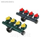 Распределитель 4-канальный, 3/4" (19 мм) – 1/2" (12 мм), пластик