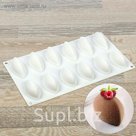 Форма для выпечки и муссовых десертов, 12 ячеек, 30х18х3 см "Джасти", цвет белый