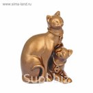 Статуэтка "Коты" ключик и замочек, бронза