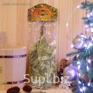 Веник для бани эвкалиптовый "Добропаровъ", новогодняя серия